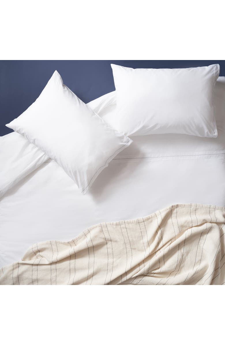 Zsa Zsa Zsu Brito 200 Tc Percale King Size 100% Cotton Duvet Cover Set 94X87 In, Main, color, White