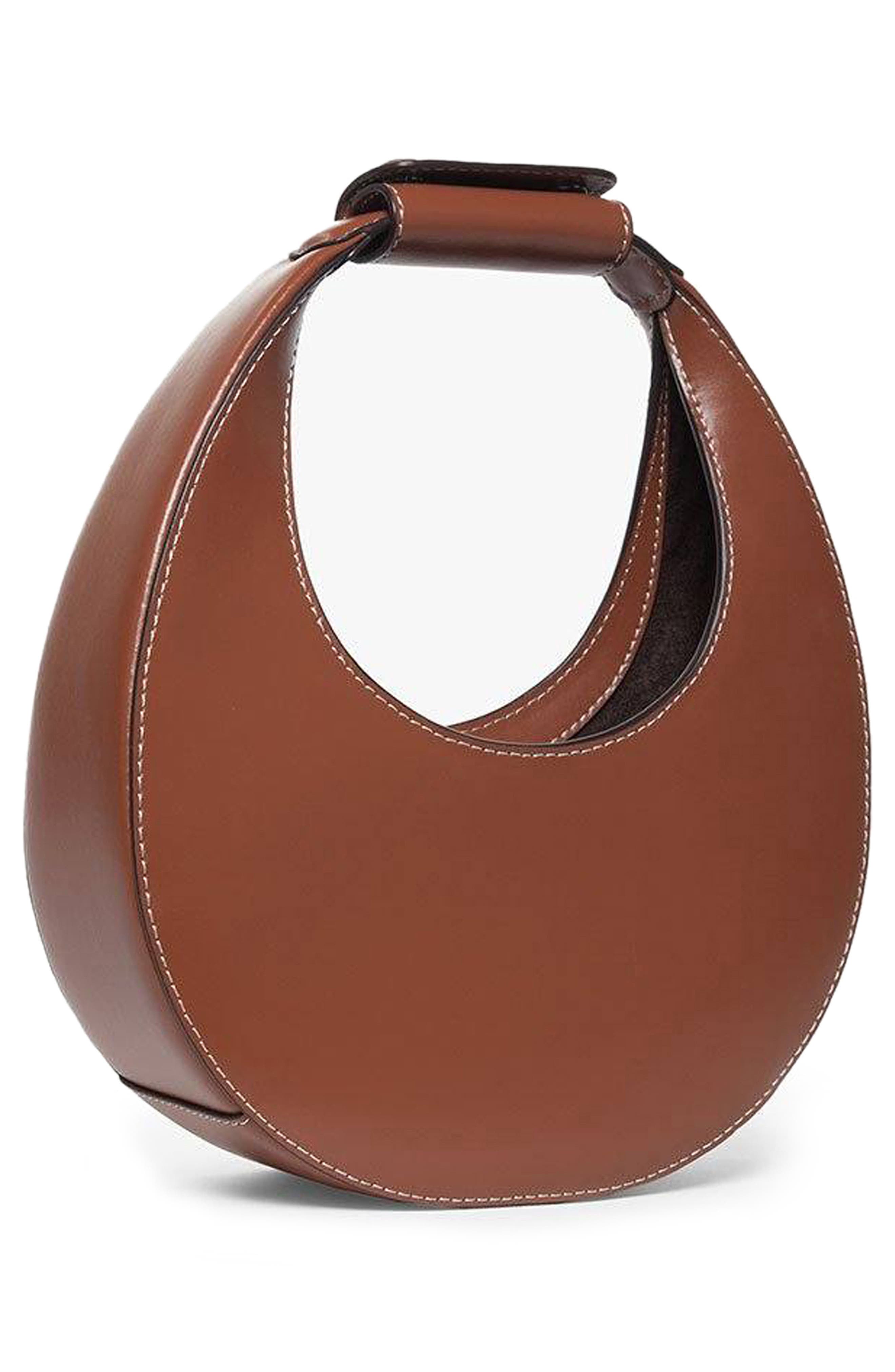 Mini Moon Leather Bag, Alternate, color, TAN