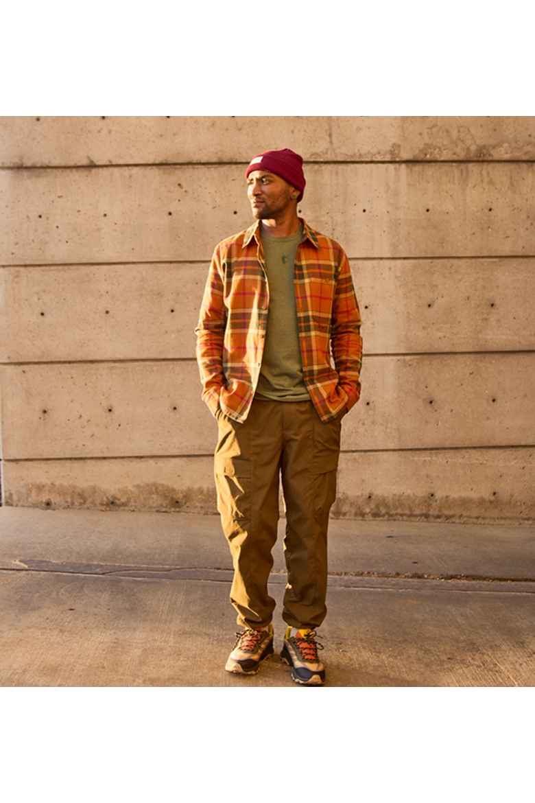 Quedo Flannel Shirt - Men's, Alternate, color, Sienna Plaid