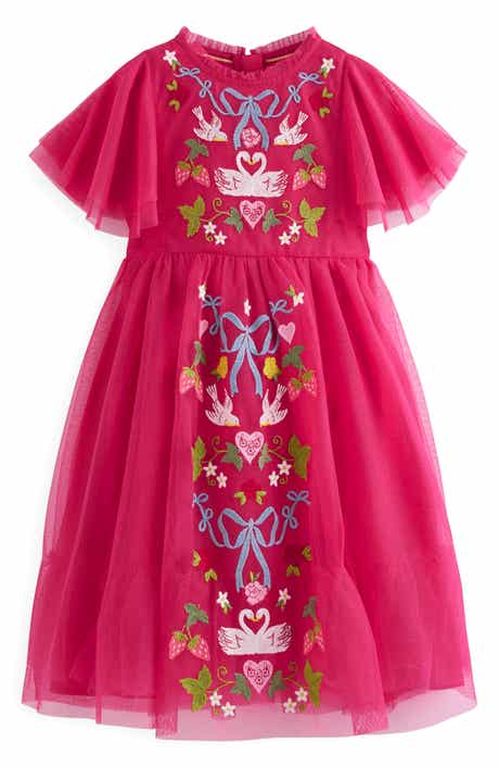 Kids' Embroidered Tulle Dress