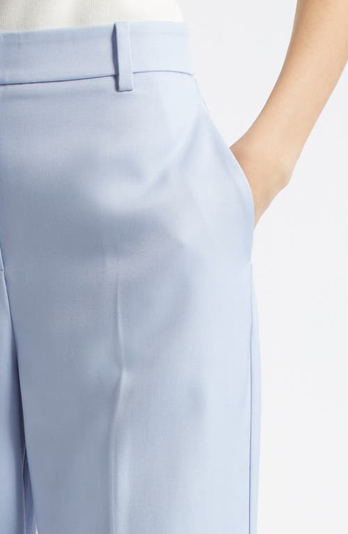 Reiss Womens Blue Millie Wide-leg Woven-twill Trousers In Blue