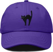Dalix Black Cat Embroidered Casual Hat