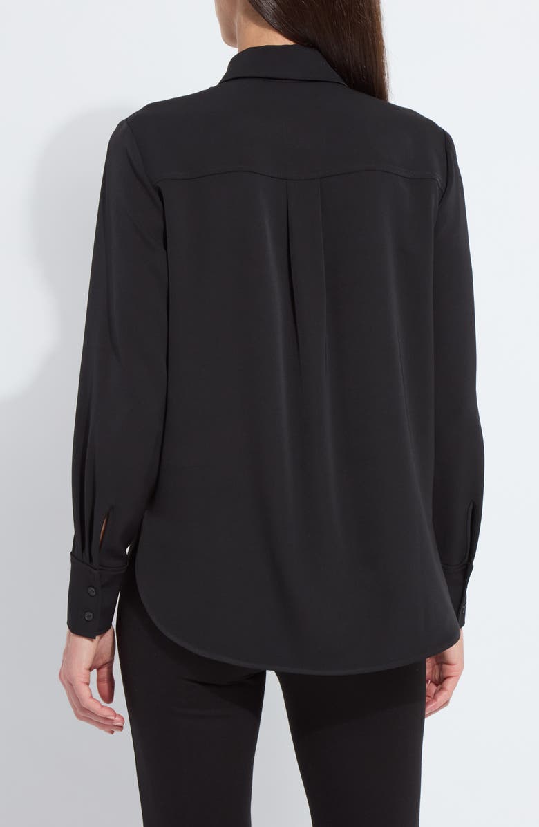 Lysse Embellished Button-Up Shirt, Alternate, color, Black