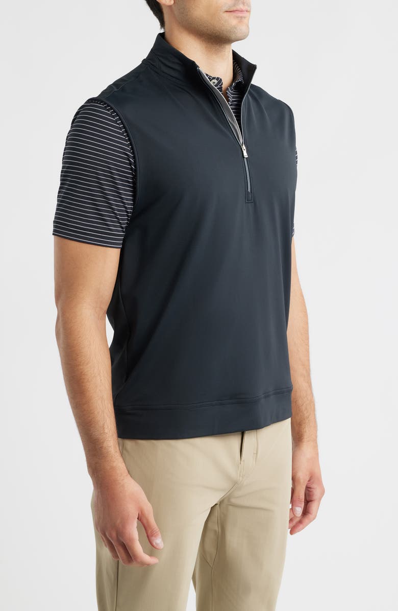 johnnie-O Torque Quarter-Zip Vest, Alternate, color, Black