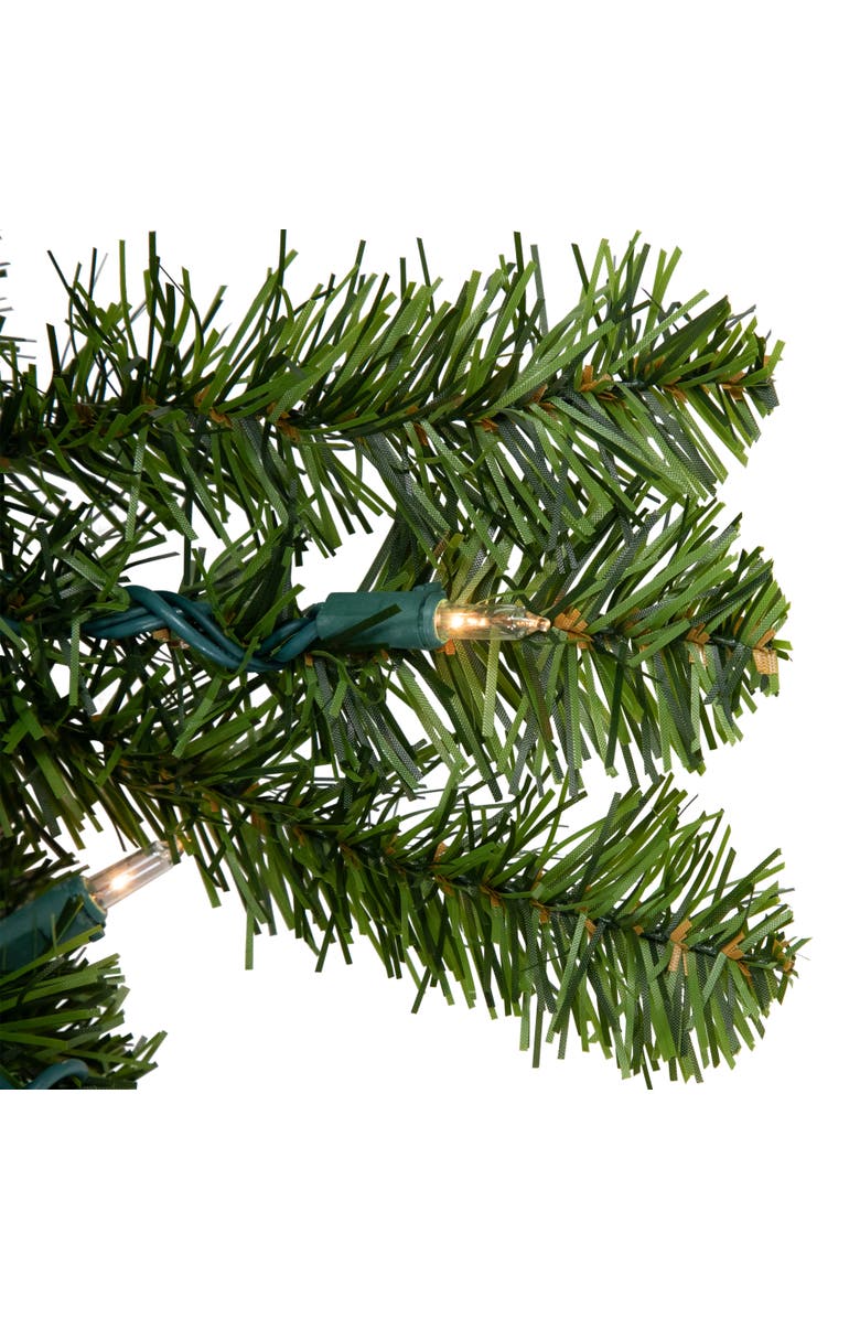 Northlight Pre-Lit Canadian Pine Artificial Christmas Wreath - 36" - Clear Lights, Alternate, color, Green