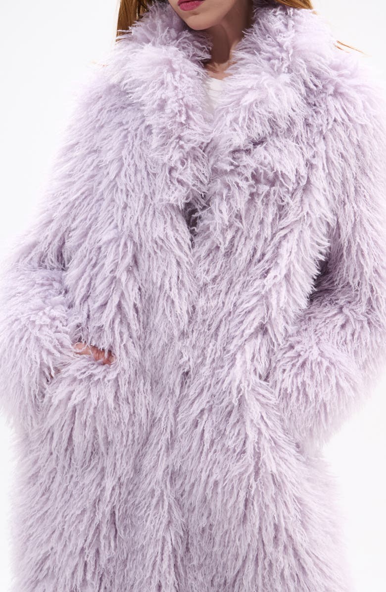 AZALEA WANG Delfina Faux Fur Coat, Alternate, color, Lilac