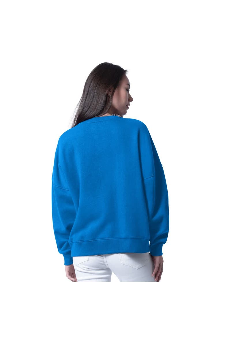 Women's G-III 4Her by Carl Banks Blue Detroit Lions Oversized Feud Sweatshirt, Alternate, color, Blue