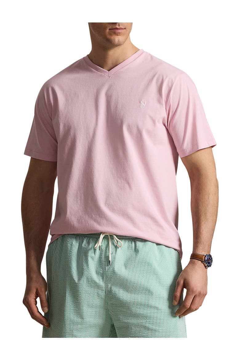 Big & Tall Classic Fit V-neck T-shirt, Main, color, GARDEN PINK