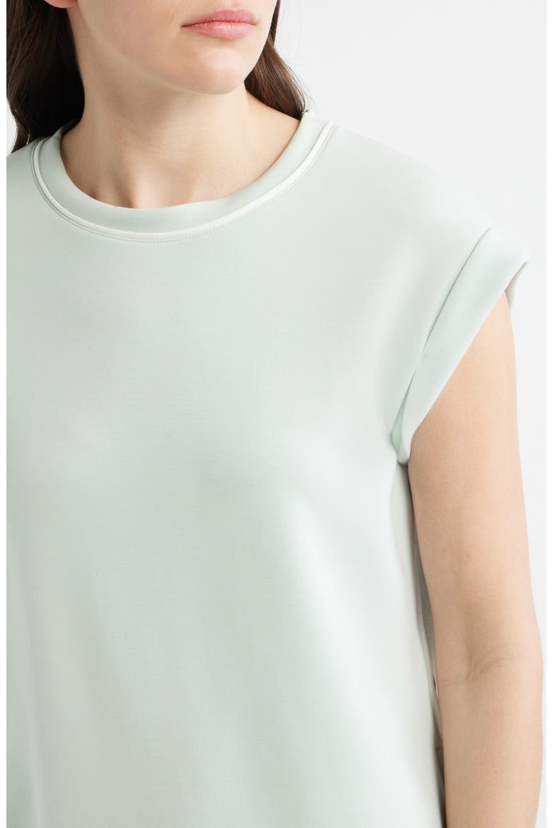 Contrast Inset Cap Sleeve T-Shirt, Alternate, color, SILT GREEN