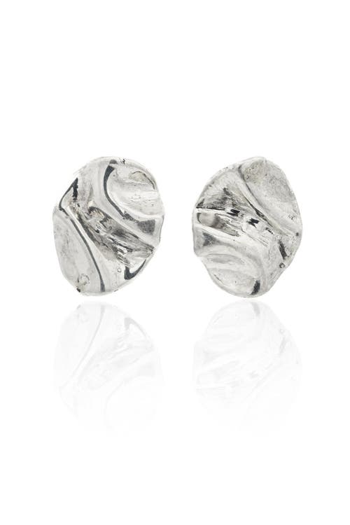 Dea Dia Perdido Folded Stud Earrings In Silver