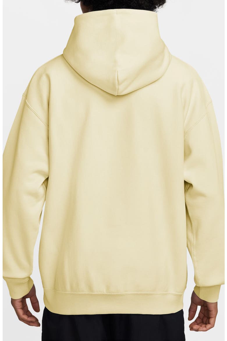 Fleece Hoodie, Alternate, color, COCONUT MILK/ WHITE
