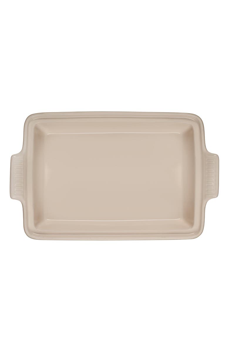 Le Creuset 4-Quart Rectangular Stoneware Casserole with Lid, Alternate, color, Sea Salt