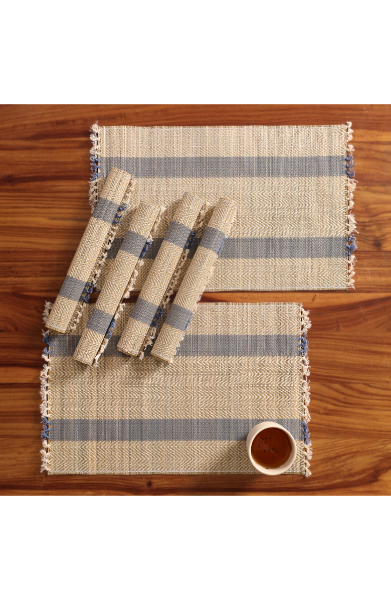 Mela Artisans Eco-Friendly Grass Placemats - Set of 6, Main, color, Blue