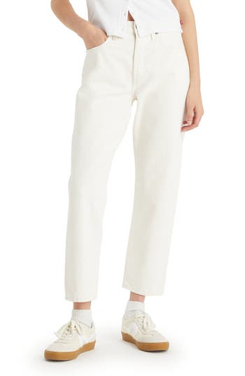 Levi's® 501® High Waist Crop Straight Leg Jeans In Ethereal Ecru