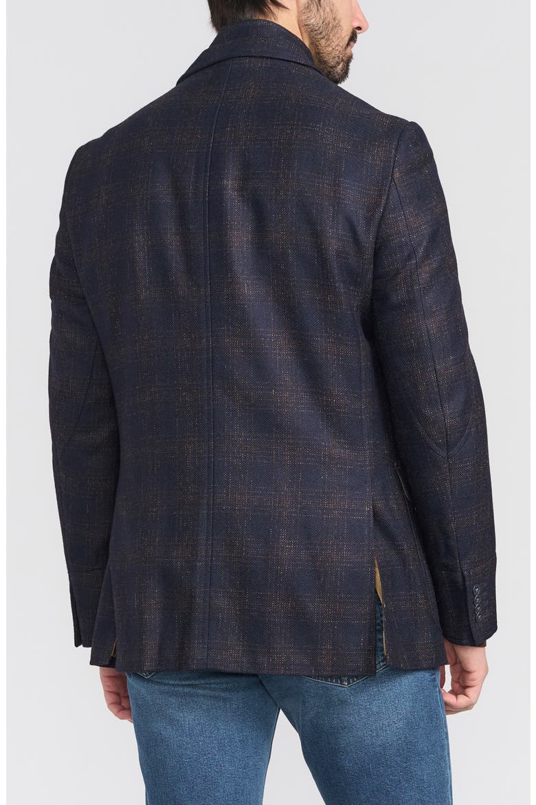 Blue Plaid Wool Hybrid Sport Coat with Removable Bib, Alternate, color, BLUE