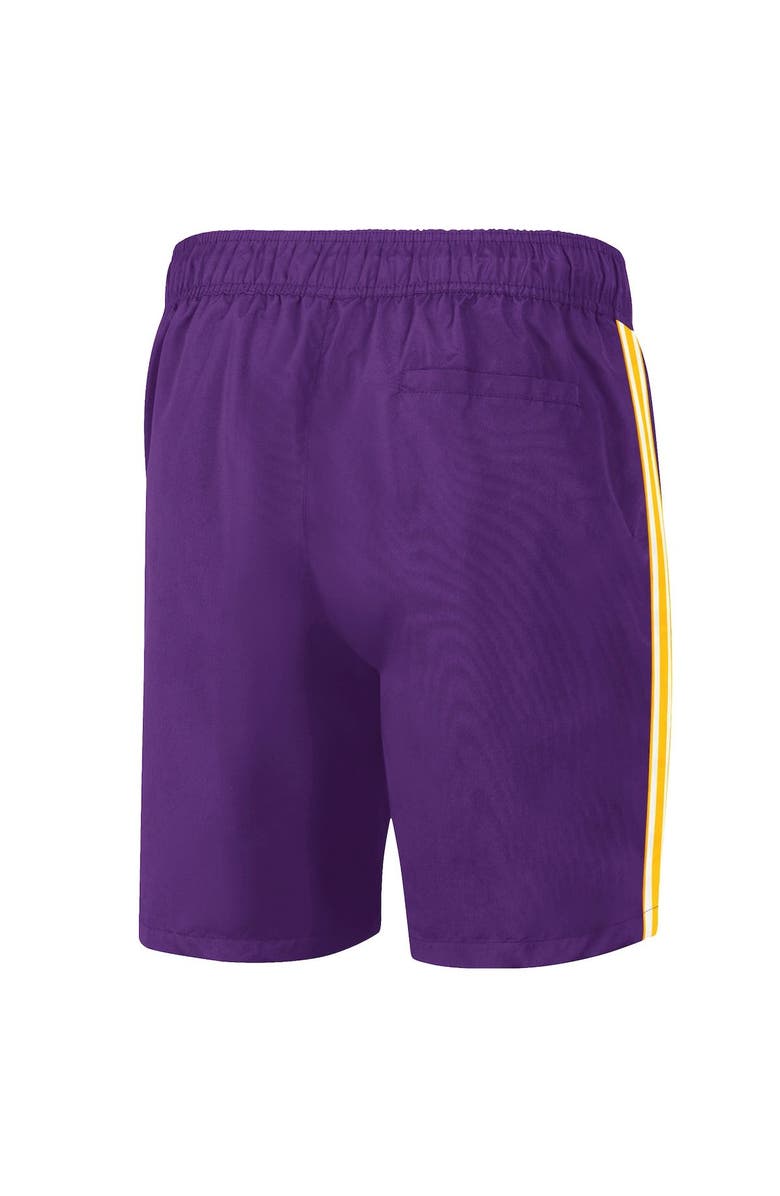 G-III SPORTS BY CARL BANKS Men's G-III Sports by Carl Banks Purple/Gold Los Angeles Lakers Sand Beach Volley Swim Shorts, Alternate, color, 