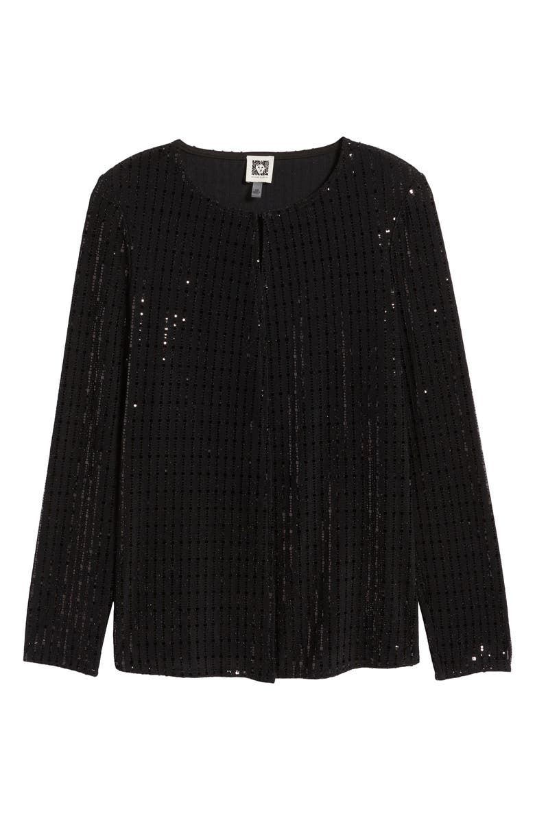 Anne Klein Linear Shine Jacket, Alternate, color, 