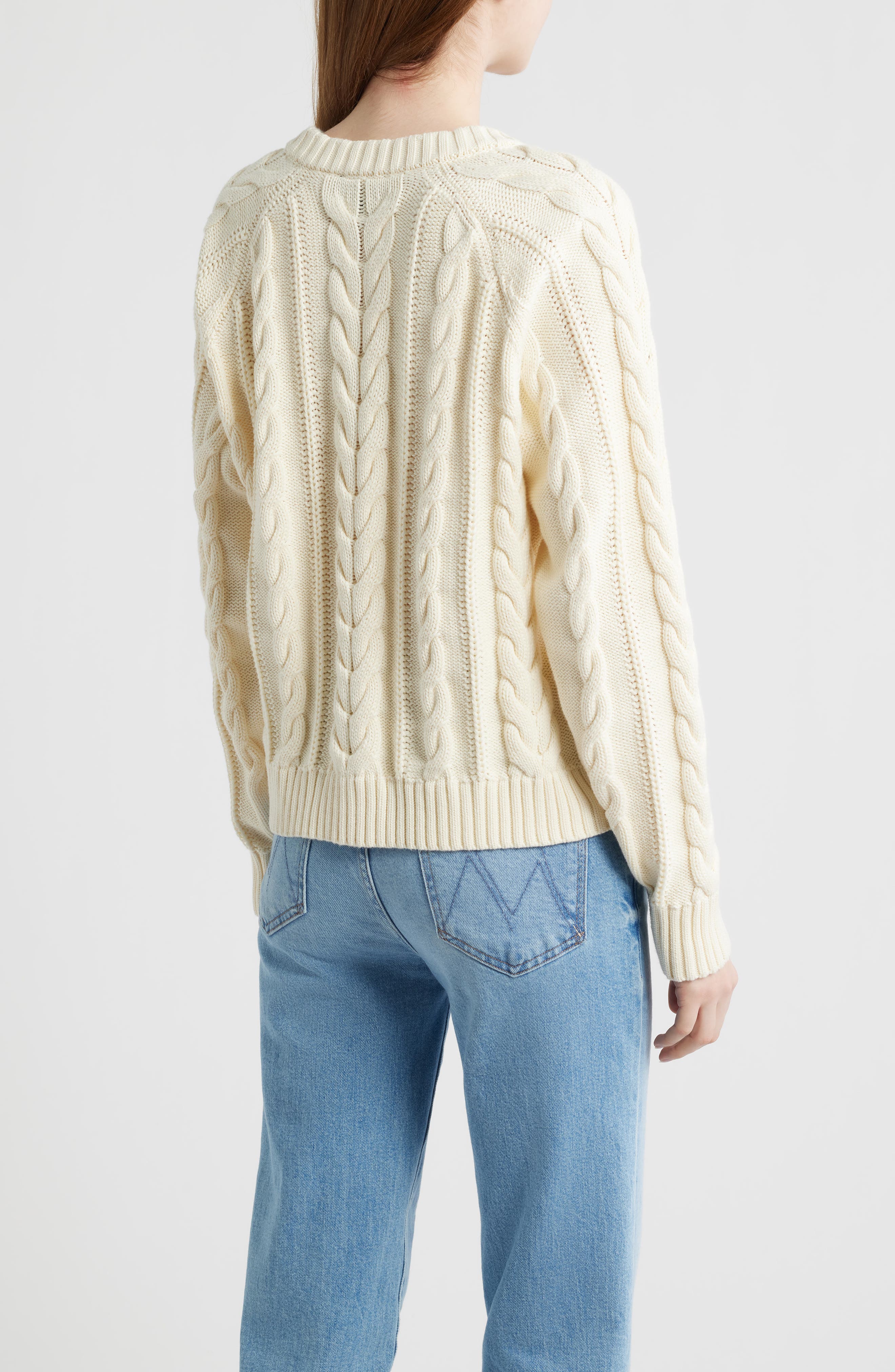 Cable Knit Cotton Cardigan - image 2