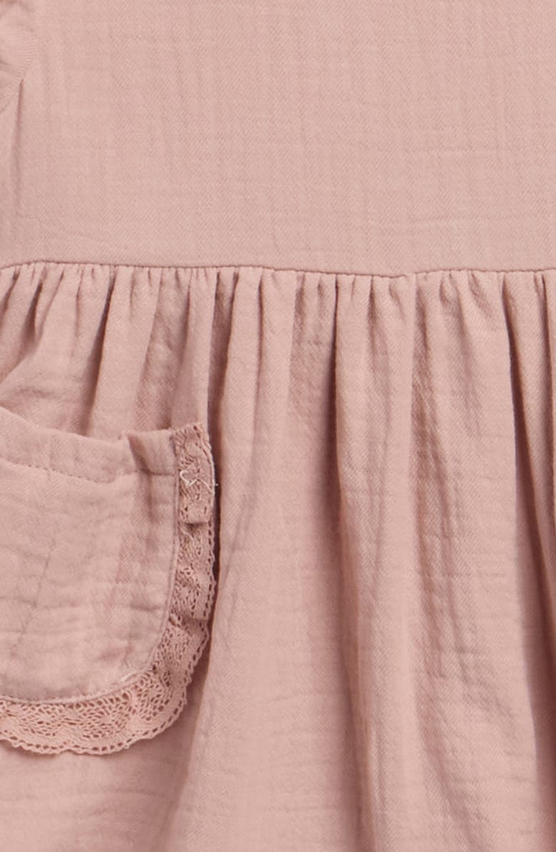 QUINCY MAE Kids' Marisol Lace Trim Dress & Bloomers Set, Alternate, color, Mauve