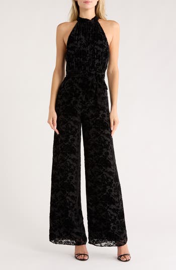 Alice And Olivia Alice + Olivia Thelma Halter Jumpsuit In Black