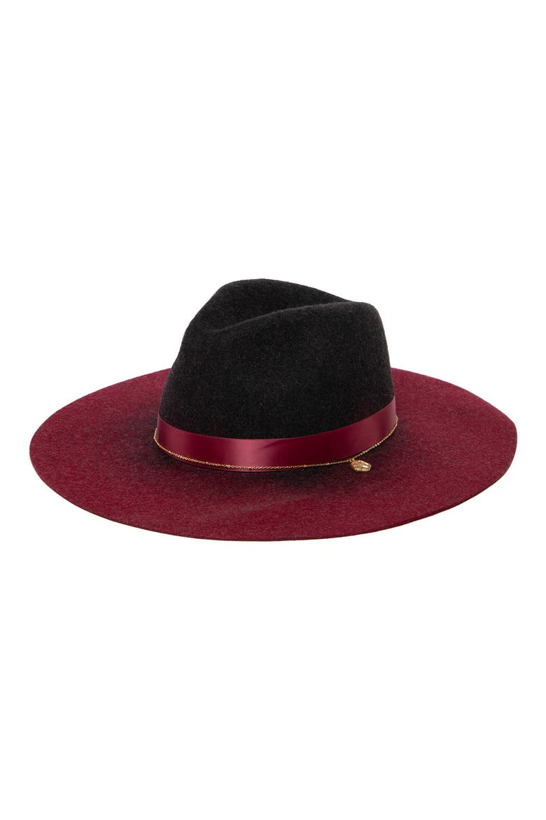 x Trina Turk Felt Fedora, Main, color, BURGUNDY