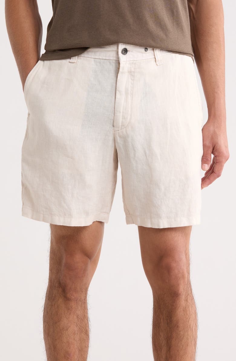 rag & bone Haydon Linen Shorts, Main, color, Light Tan