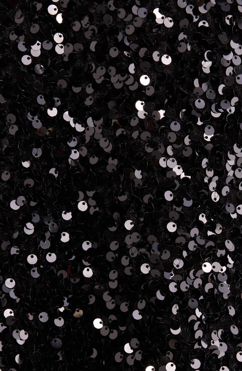 All in Favor Strapless Sequin Minidress, Alternate, color, Black