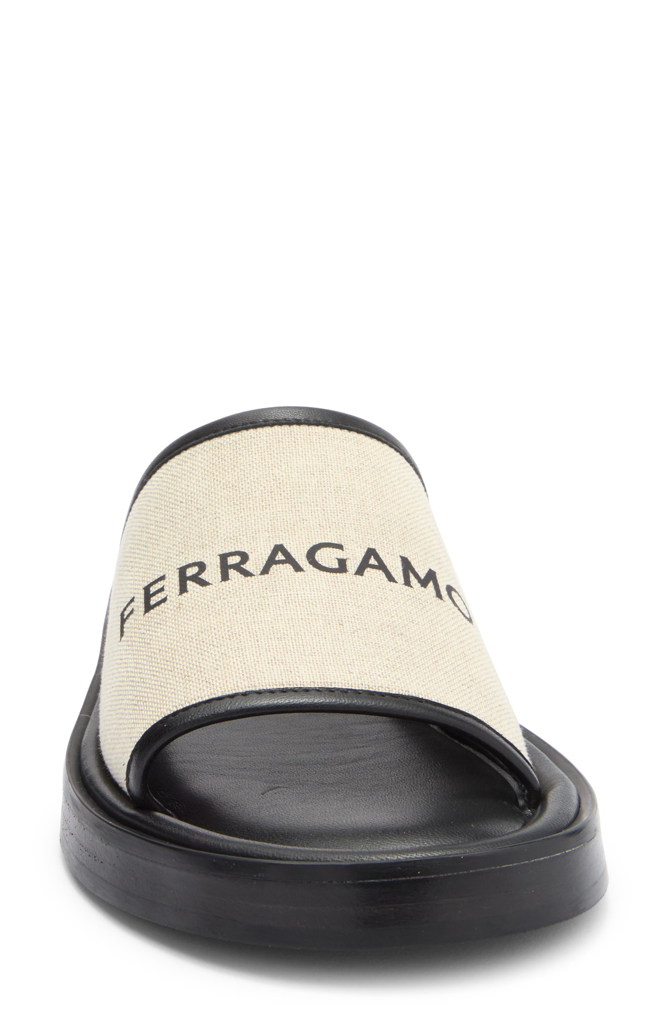 FERRAGAMO Kuban Logo Slide Sandal, Alternate, color, 