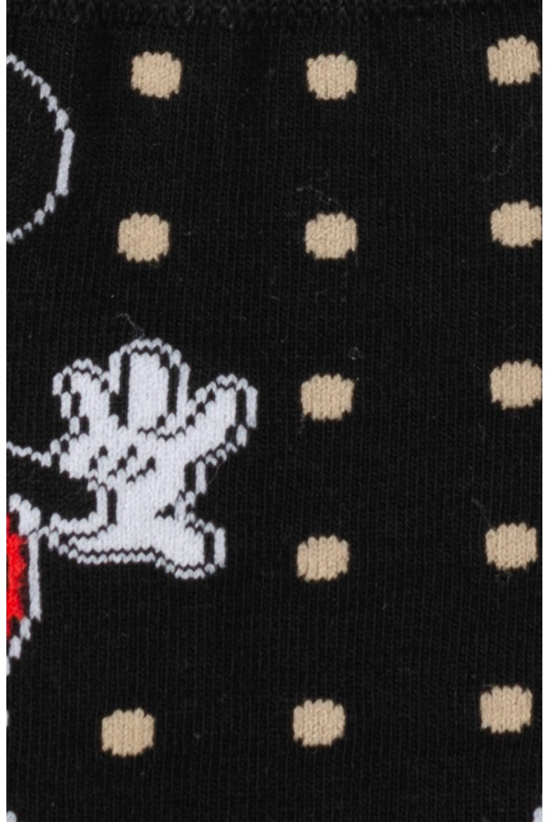Mickey Dots Crew Socks & Lapel Pin Set, Alternate, color, BLACK MULTI