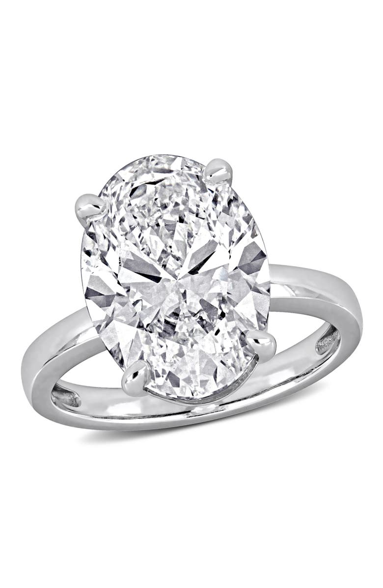 Julianna B. 7 CTW Lab-Grown Diamond Oval Solitaire Ring 14k, Main, color, White Gold