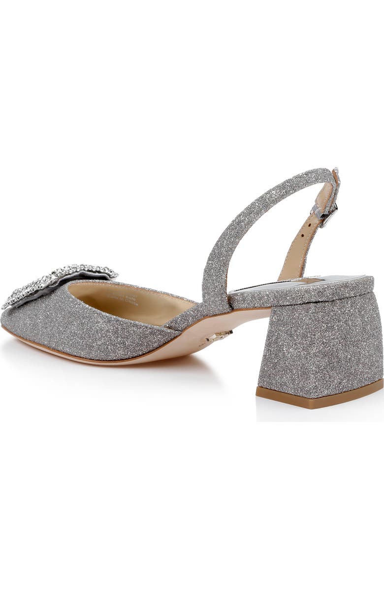Badgley Mischka Collection Emmie Slingback Pointed Toe Pump, Alternate, color, Silver Antique