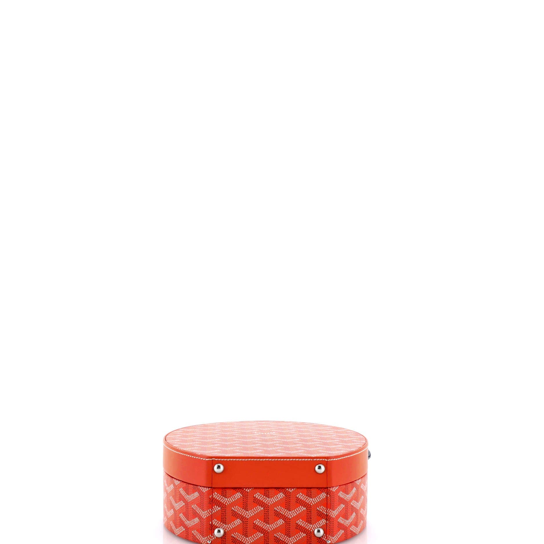 Pre-Owned Goyard Alto Hatbox Bag Coated Canvas, Alternate, color, Orange