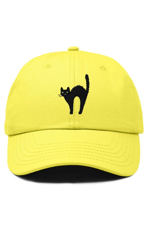 Black Cat Embroidered Casual Hat