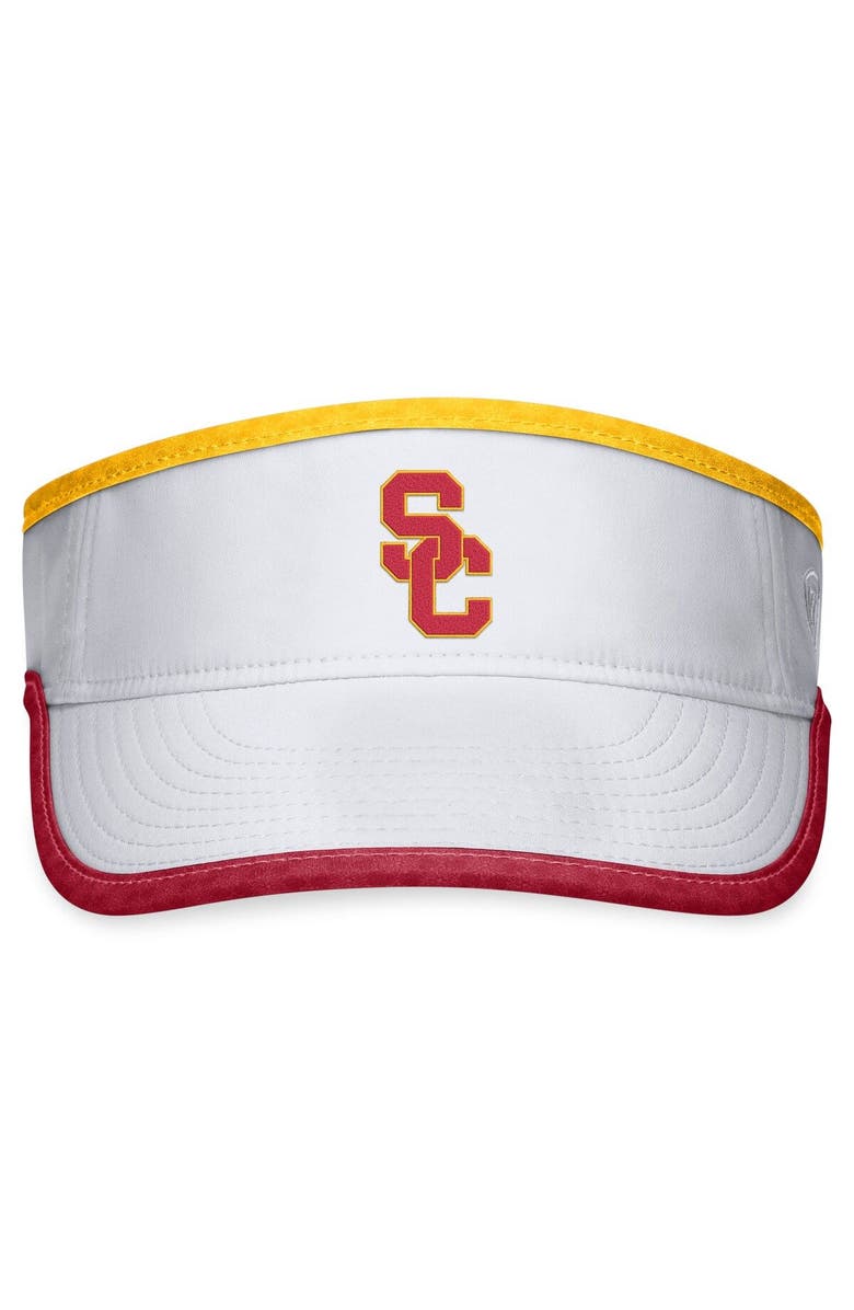TOP OF THE WORLD Men's Top of the World White USC Trojans Daybreak Adjustable Visor, Alternate, color, White