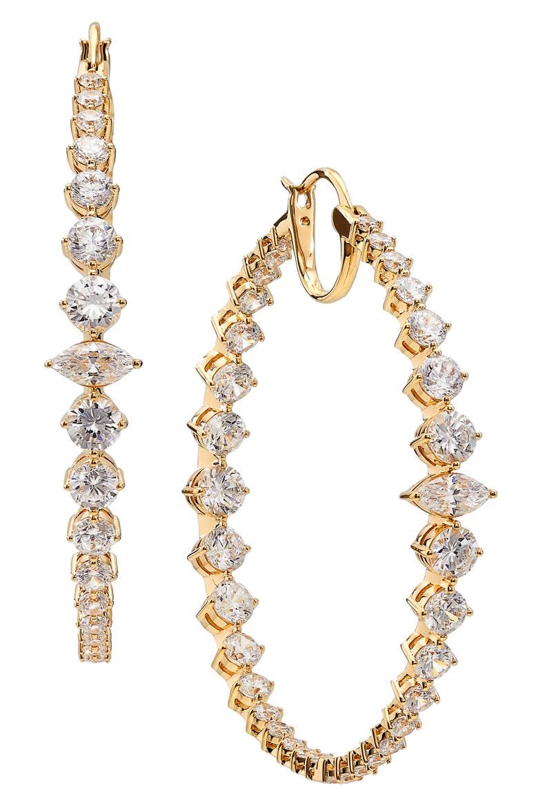 Leah Statement Hoop Earrings, Main, color, GOLD