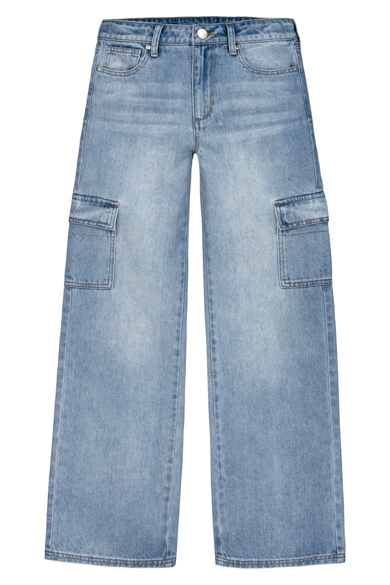Kids' Mia Low Rise Wide Leg Jeans, Main, color, BLEACH WASH
