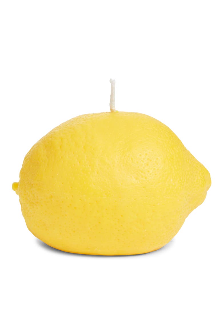 Large Lemon Candle, Main, color, LEMON