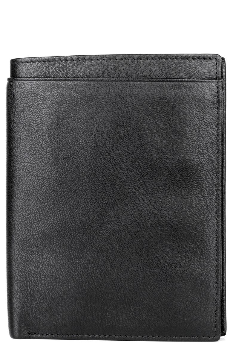 BUXTON RFID Leather Passport Wallet, Main, color, 
