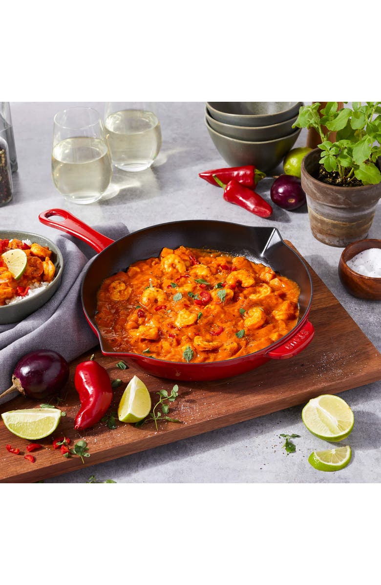 Staub 10" Enameled Cast Iron Fry Pan, Alternate, color, 