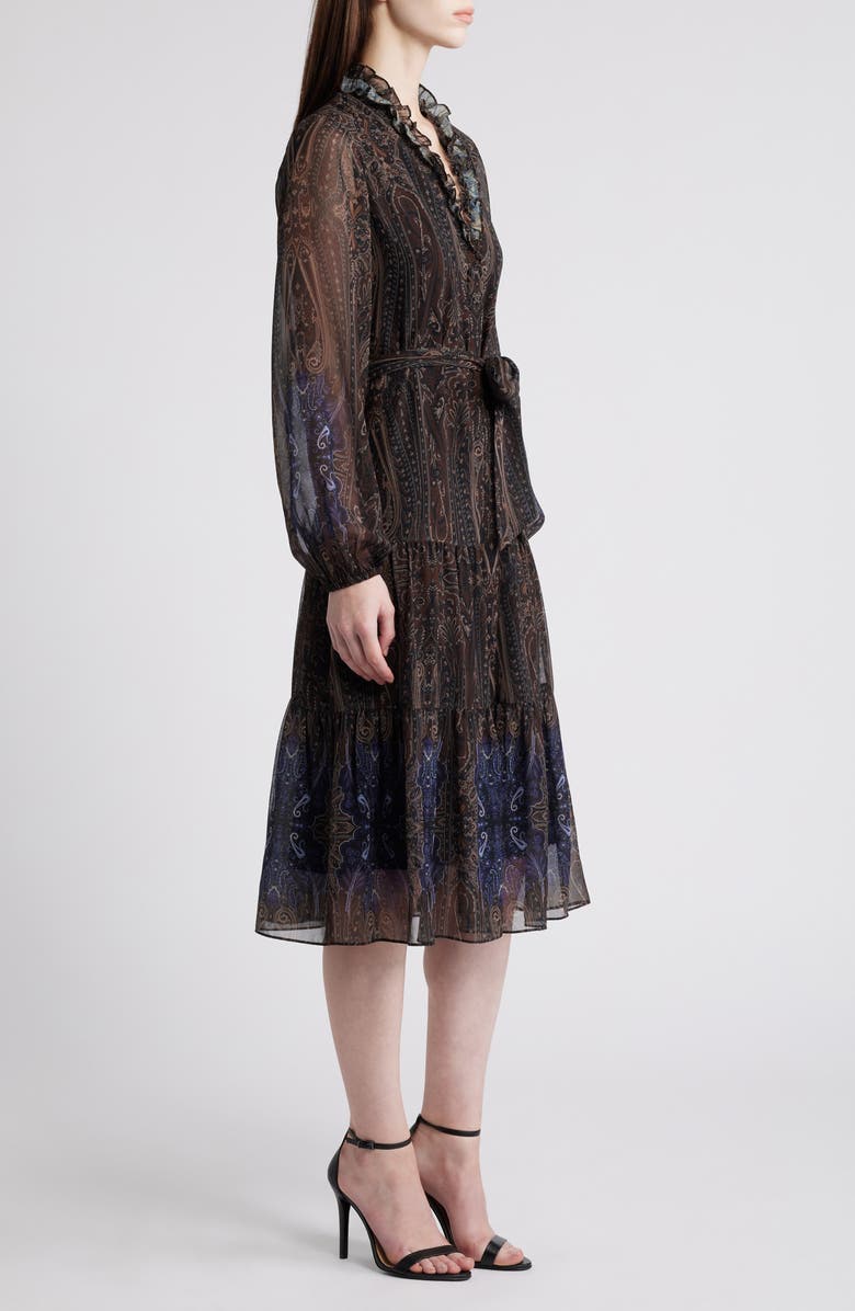 KOBI HALPERIN Verena Paisley Long Sleeve Tiered Dress, Alternate, color,