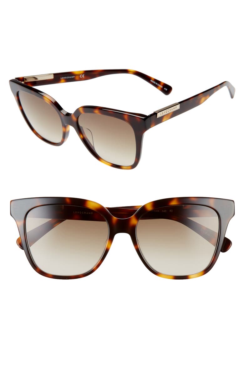 Heritage 53mm Rectangle Sunglasses, Main, color, HAVANA