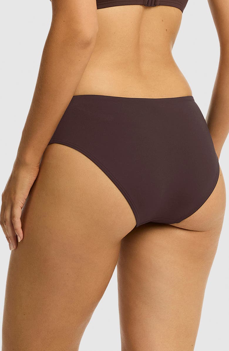 Sea Level Mid Bikini Bottoms, Alternate, color, Cocoa
