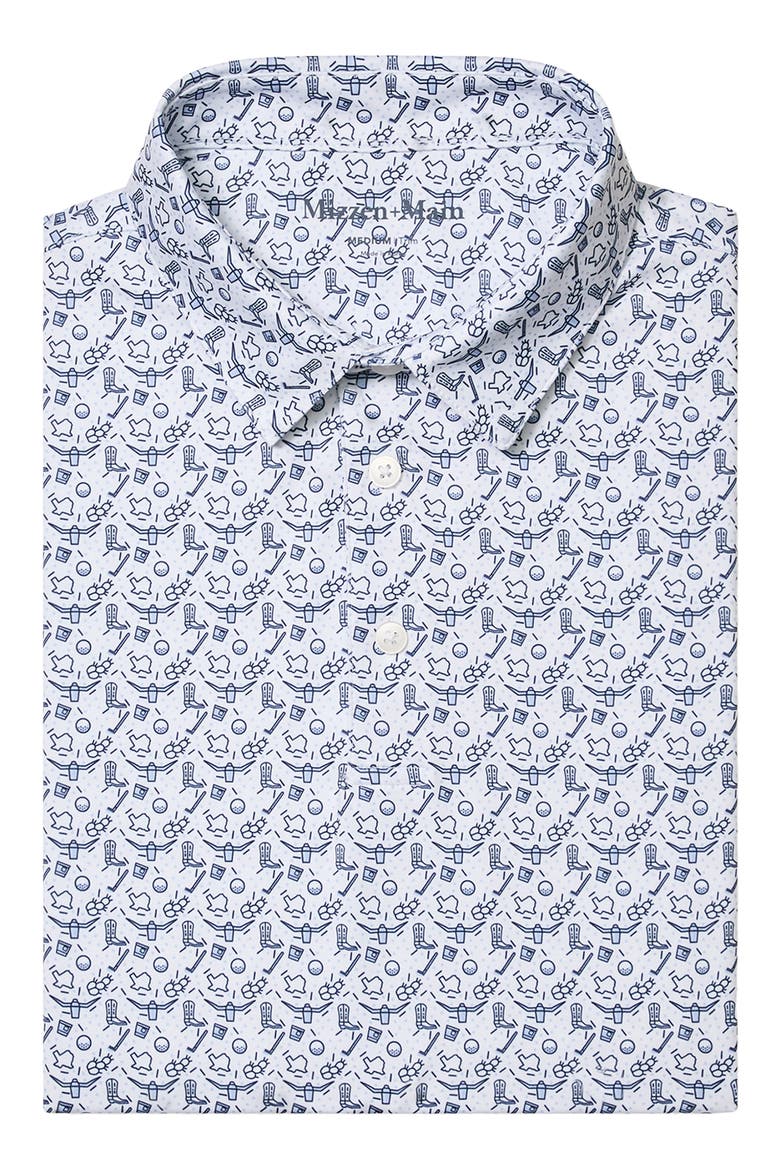Versa Trim Fit Performance Golf Polo, Alternate, color, WHITE COWBOYS AND COCKTAILS