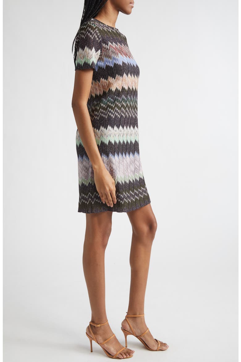 Metallic Raschel Knit Dress, Alternate, color, MULTICOLOR BLACK