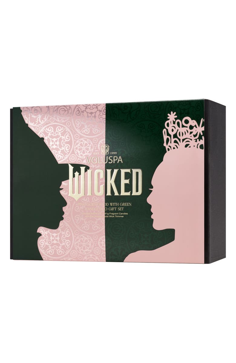 Voluspa "Wicked" Pink Goes Good With Green Candle Duo, Alternate, color, Wicked