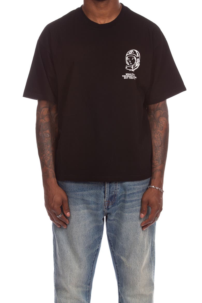 Text Graphic T-Shirt, Main, color, BLACK