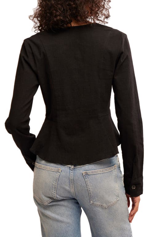 Free People City Life Button-up Shirt In Black
