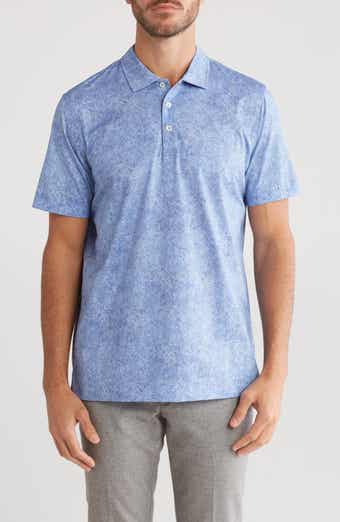 Bugatchi Abstract Print Stretch Cotton Polo