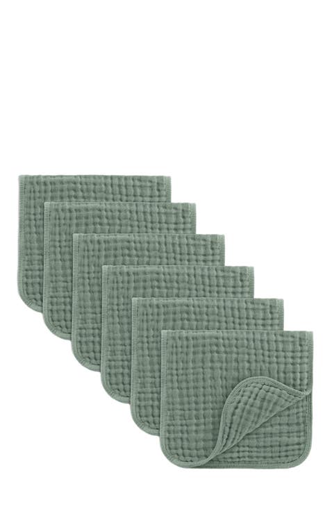 Muslin Burp Cloths - Pack of 6