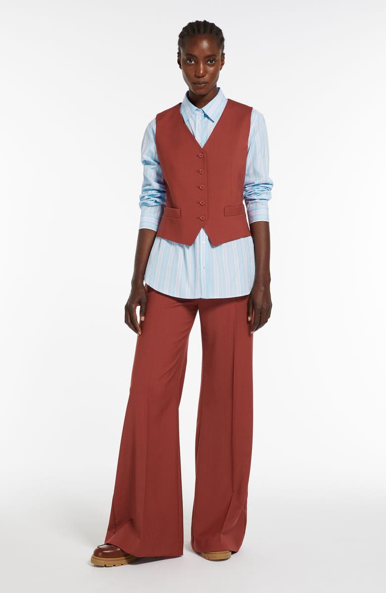 Weekend Max Mara Sonale Virgin Wool Wide Leg Pants, Alternate, color, 